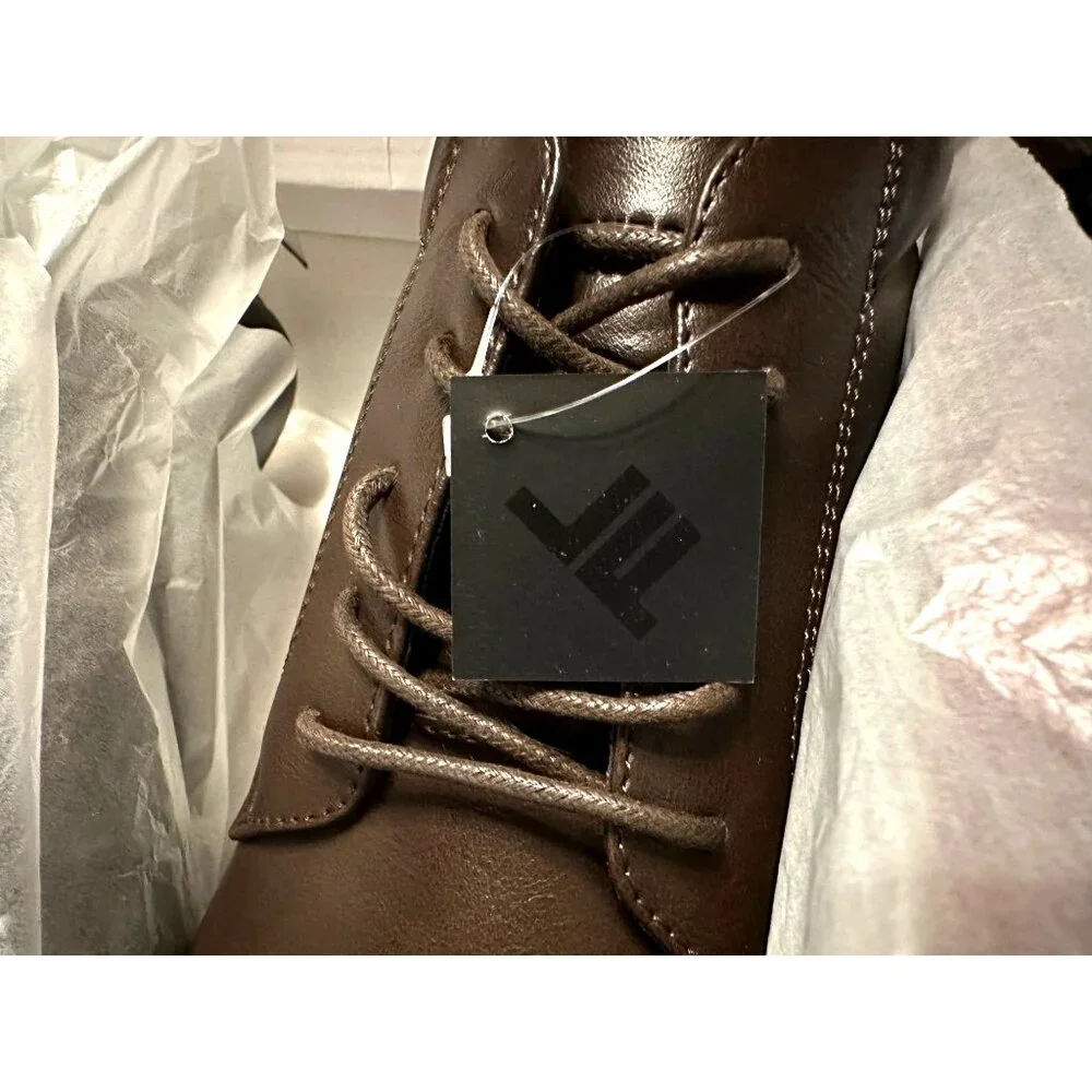 Mens London Fog Chukka Boots Brown With Memory Foam Soles $120 MSRP